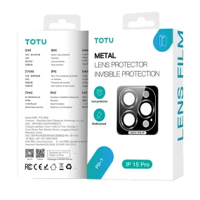 TOTU Golden Shield Series Metal Frame Lens Protector For iPhone