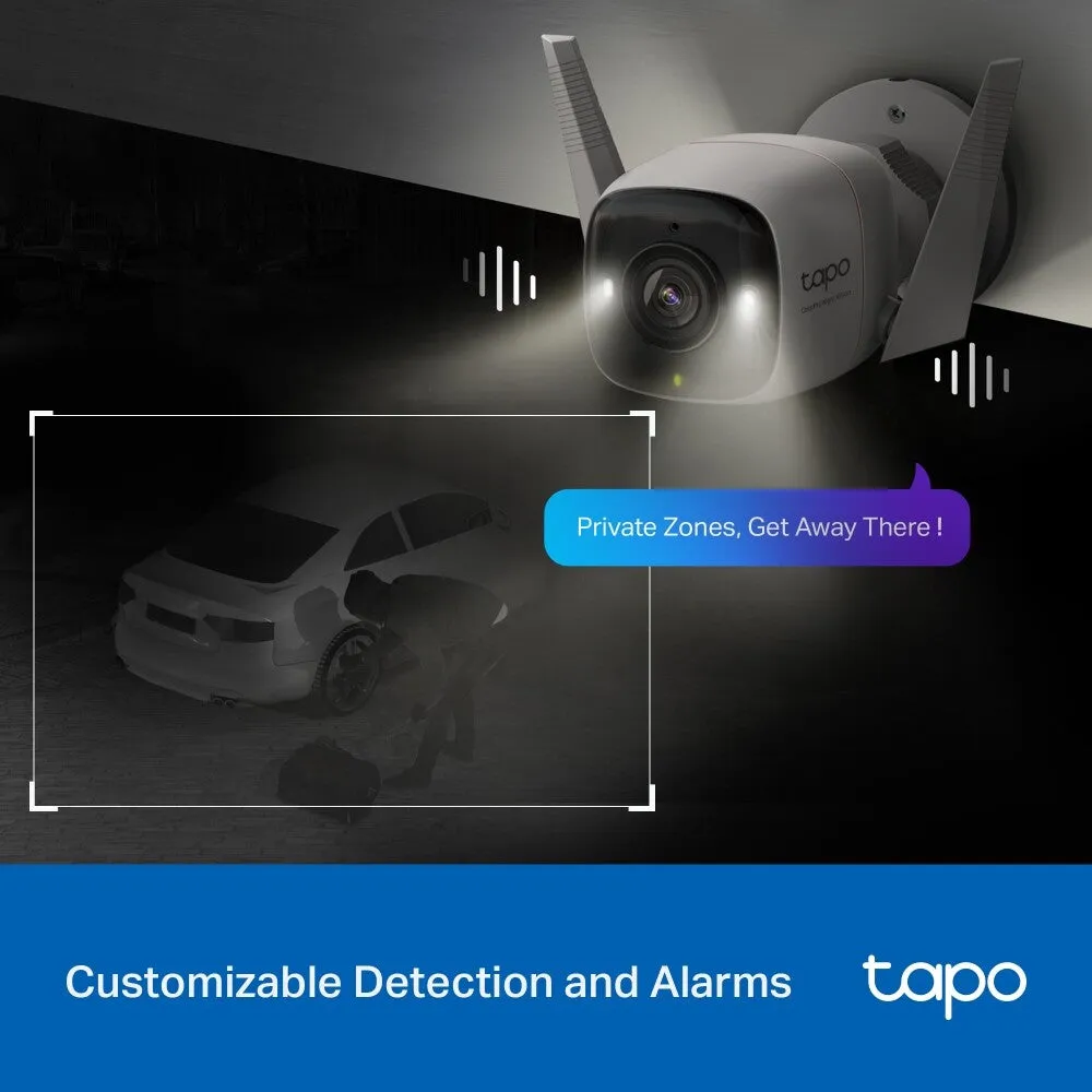 TP-Link Tapo C325WB 2K QHD ColorPro Outdoor Security Wi-Fi Camera IP66 Waterproof 127° Wide Field of View IP Camera