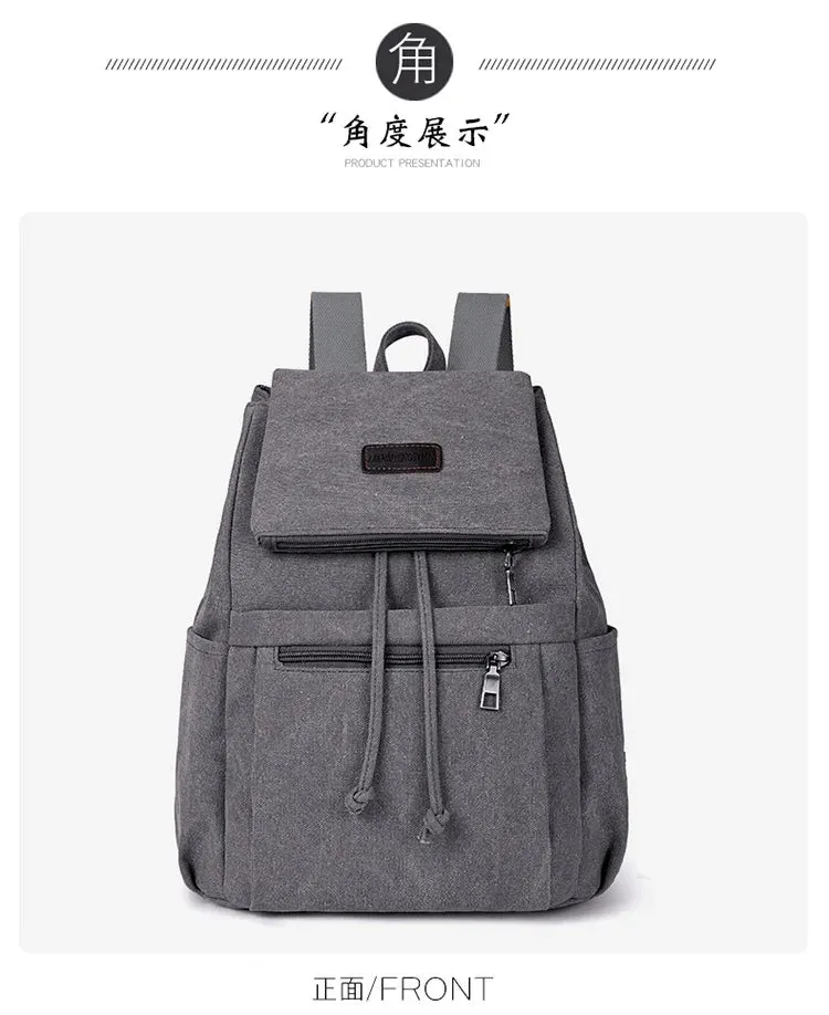 Unisex canvas backpack bag