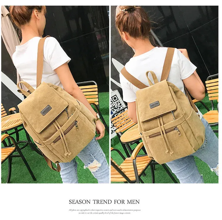 Unisex canvas backpack bag