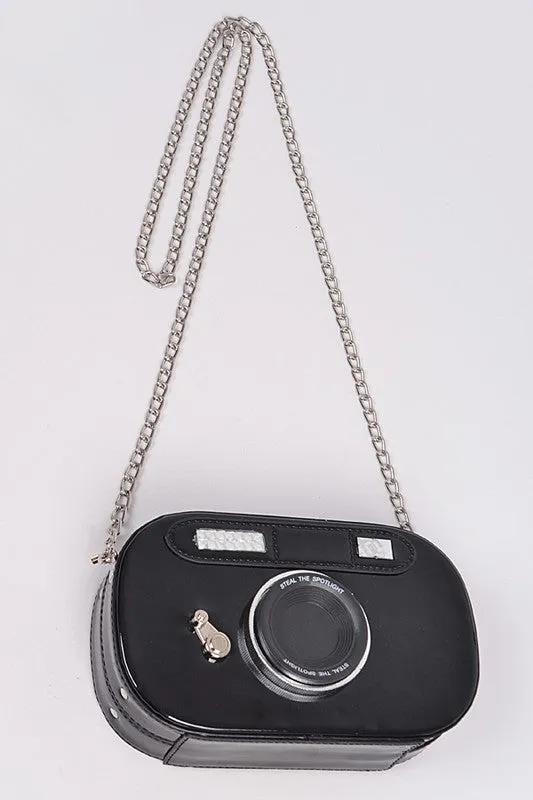 Vintage Camera Iconic Retro Purse Convertible Clutch Crossbody Novelty Bag