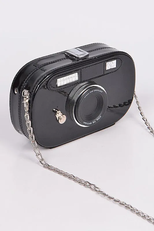 Vintage Camera Iconic Retro Purse Convertible Clutch Crossbody Novelty Bag