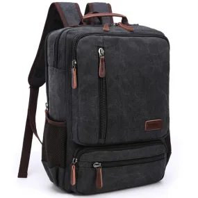 Vintage Canvas Zipper Student Backpack