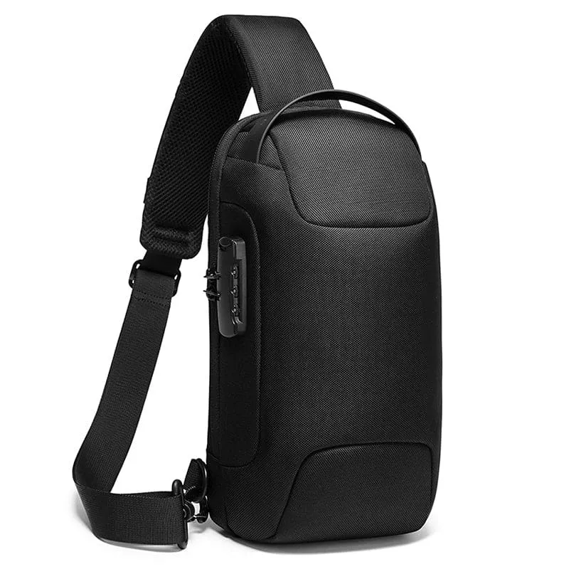 Waterproof Breathable USB Charging Port Sling Bag