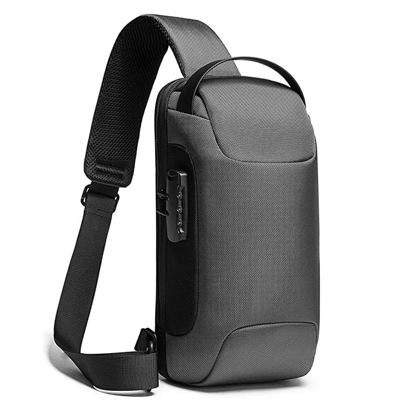 Waterproof Breathable USB Charging Port Sling Bag