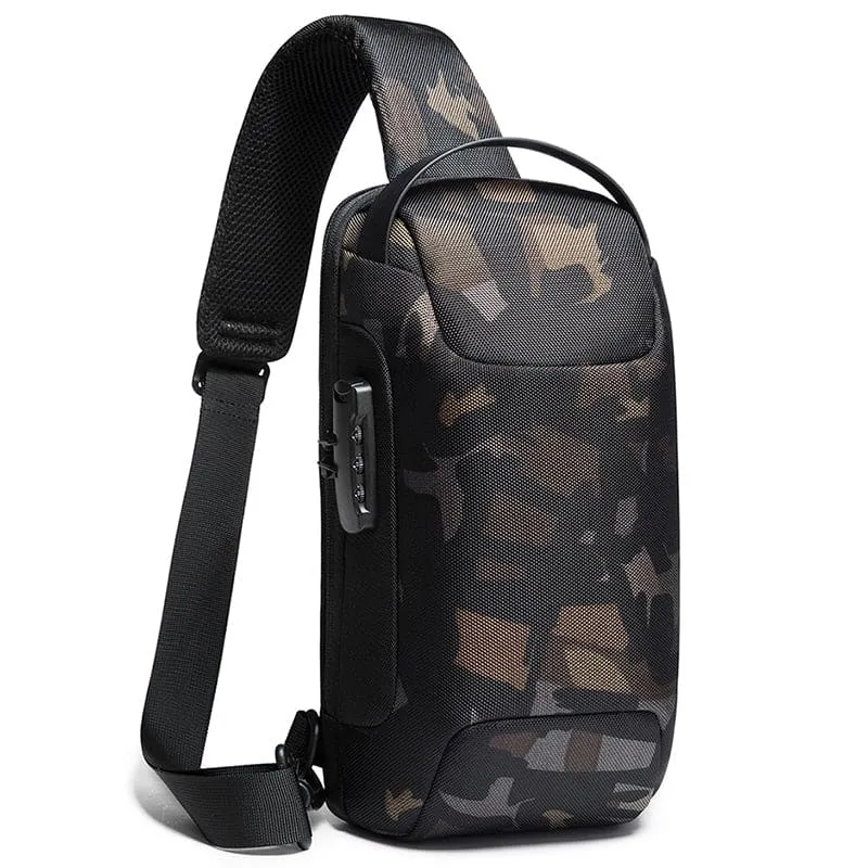 Waterproof Breathable USB Charging Port Sling Bag