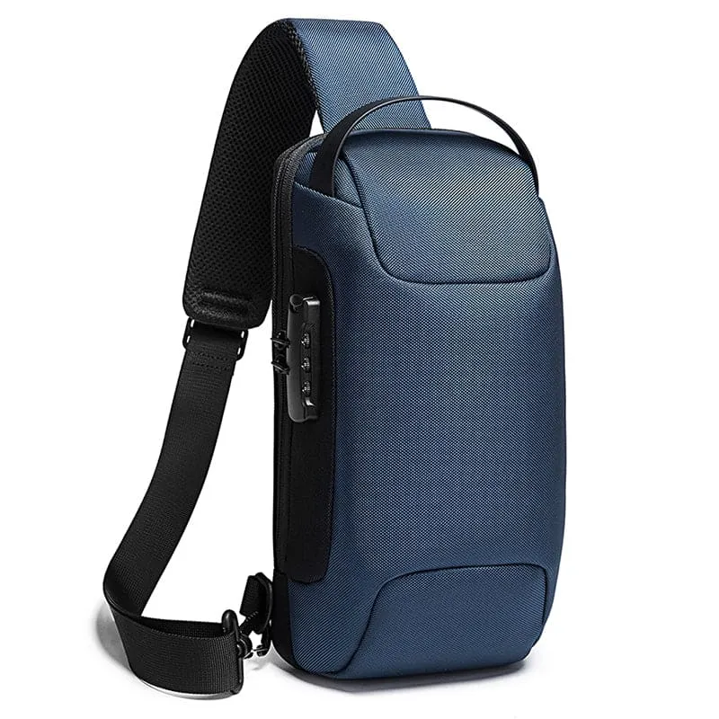 Waterproof Breathable USB Charging Port Sling Bag