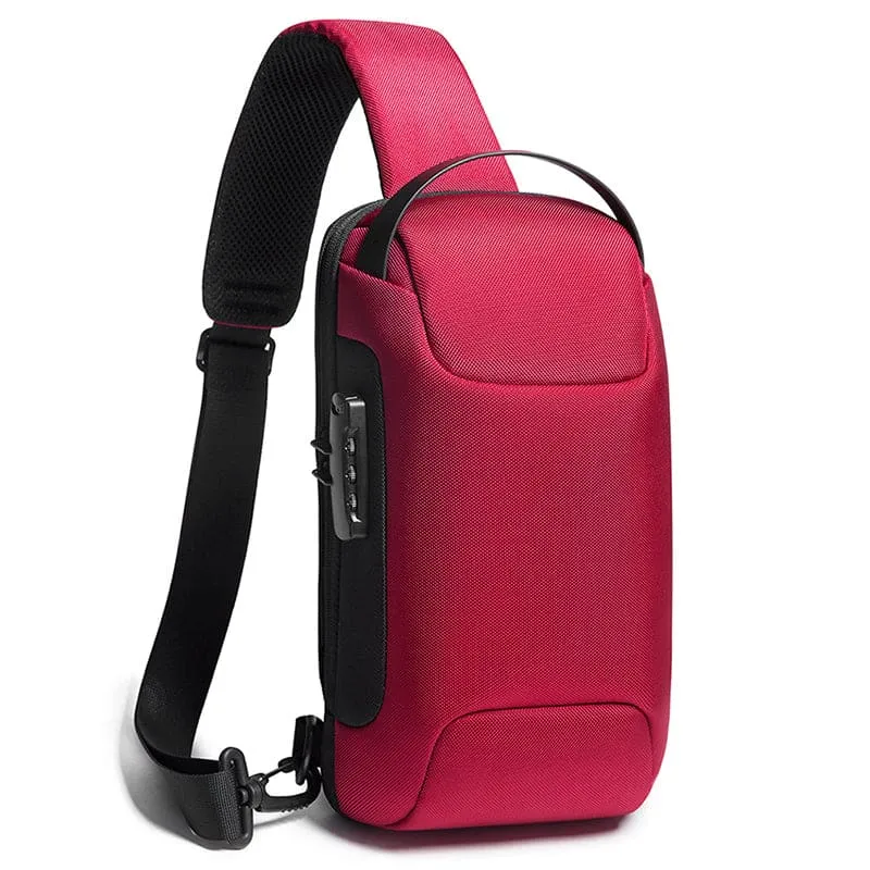 Waterproof Breathable USB Charging Port Sling Bag