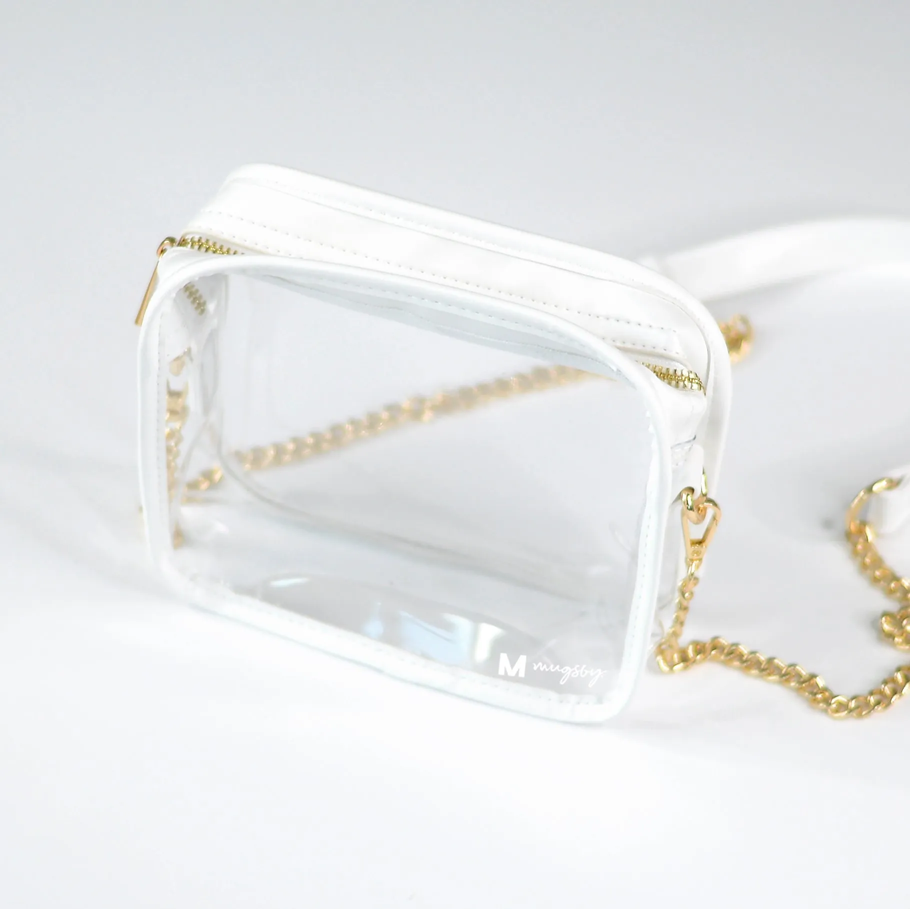 White and Clear Crossbody Purse