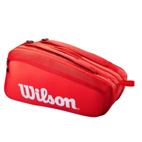 Wilson Super Tour 15 Pack Racquet Bag, Red