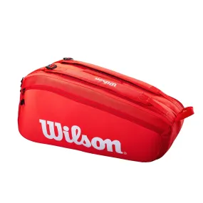 Wilson Super Tour 9 Pack Racquet Bag, Red