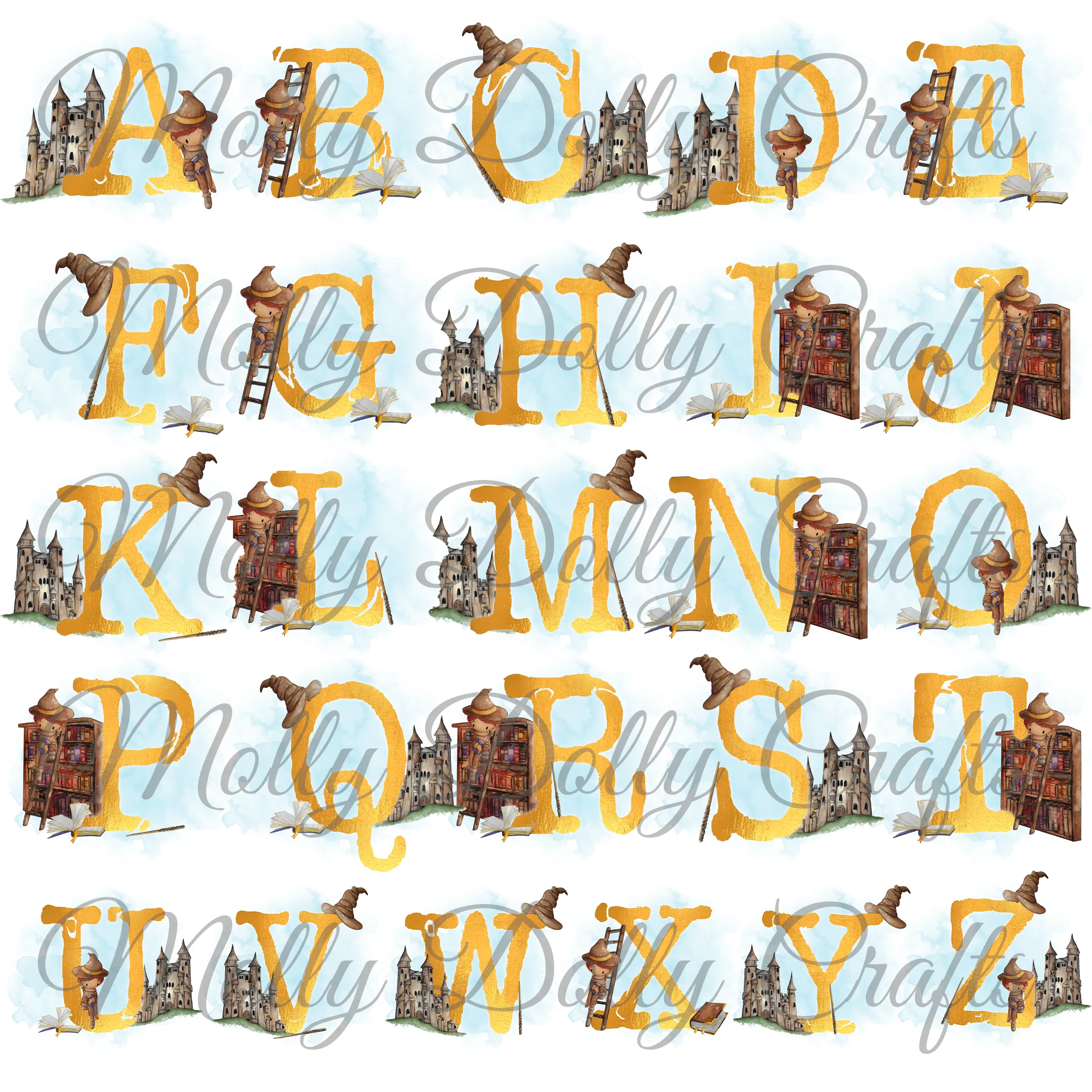 Wizard Alphabet Personalised Insulated Lunch Bag