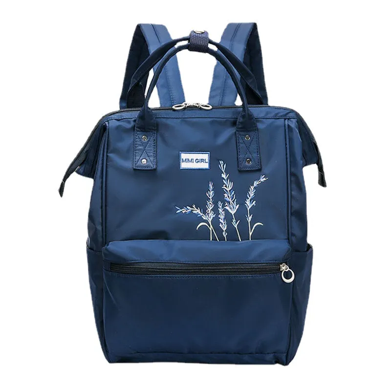 Women Anti theft Waterproof Embroidery Casual Backpack School Bag