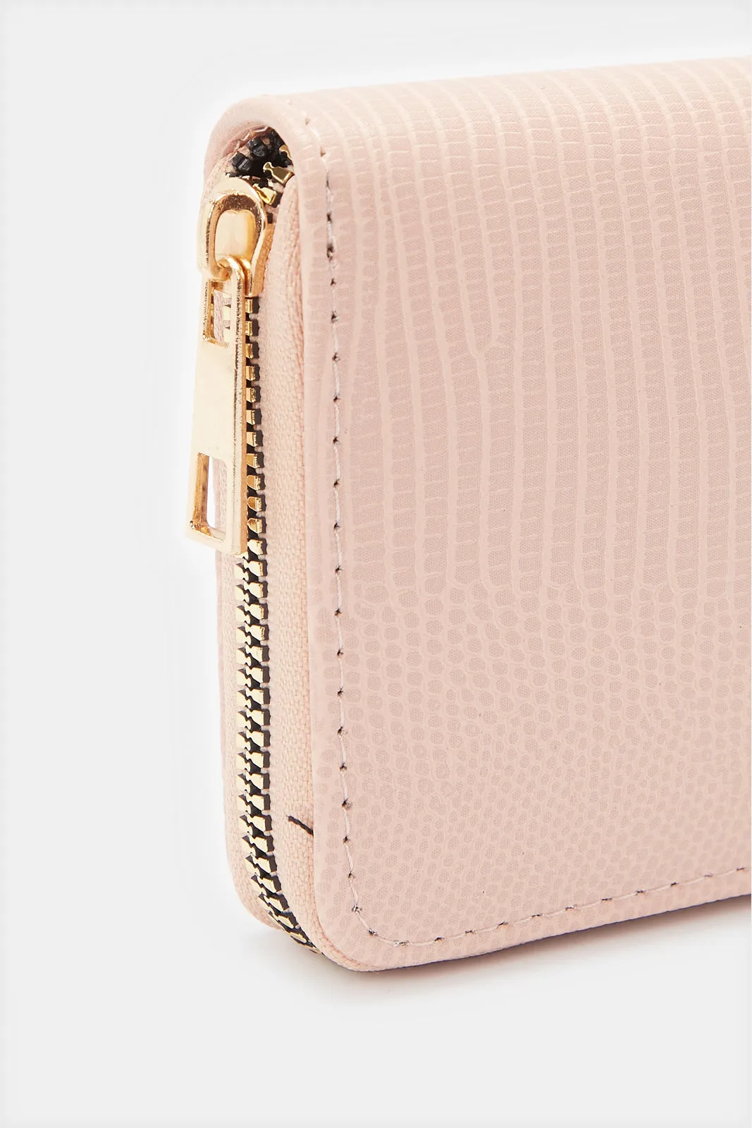 Women Pink Textured Purse