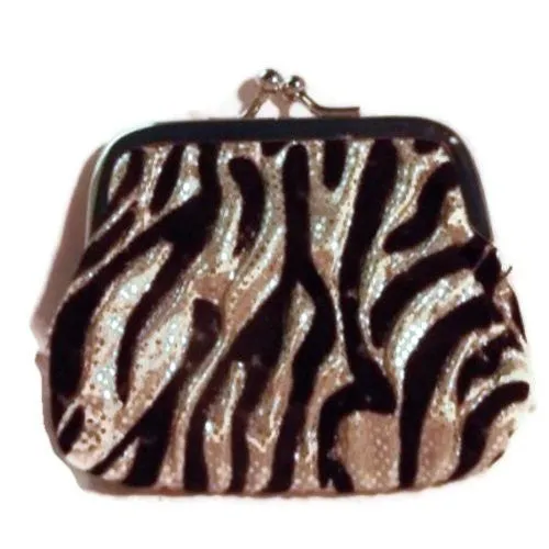 Zebra Sparkle Coin Purse