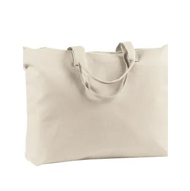 Zippered Canvas Tote Bag